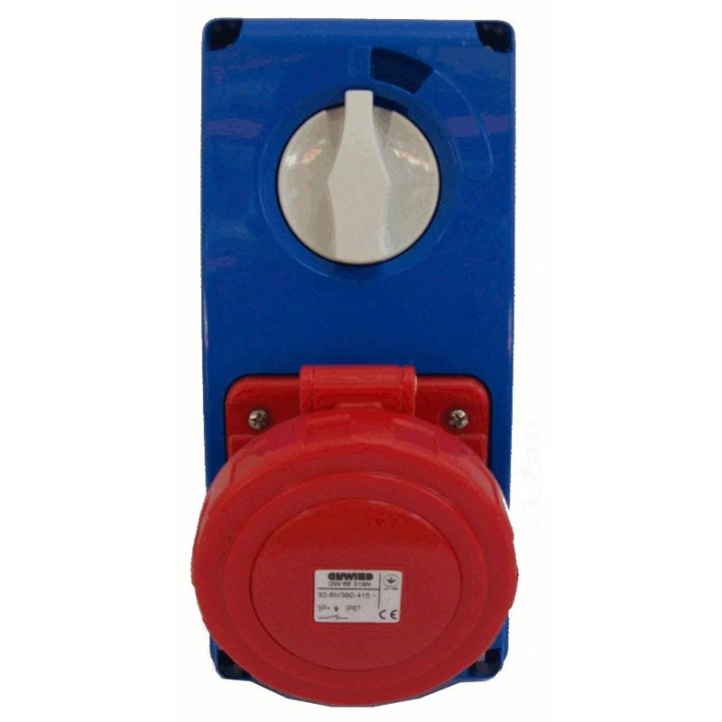 PRESA BL.VR.S.F.3P+T 32A 380V 6H SBF