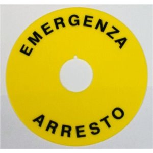 DISCO PLASTICA 90mm ARRESTO-EMERGENZA