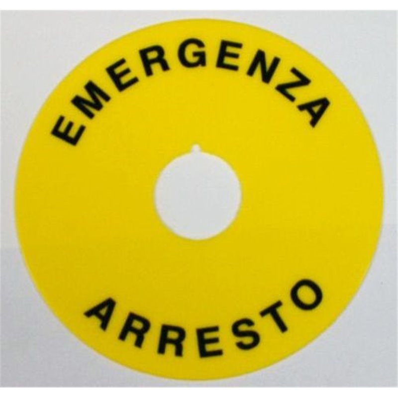 DISCO PLASTICA 90mm ARRESTO-EMERGENZA