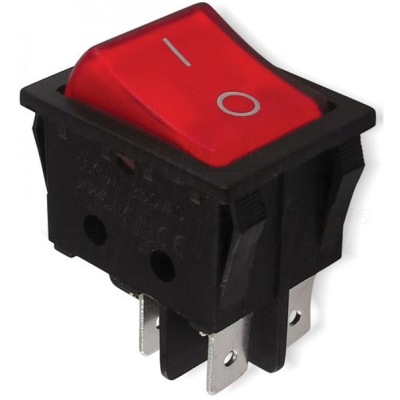 INTERRUTTORE BIPOLARE LUMINOSO ROSSO