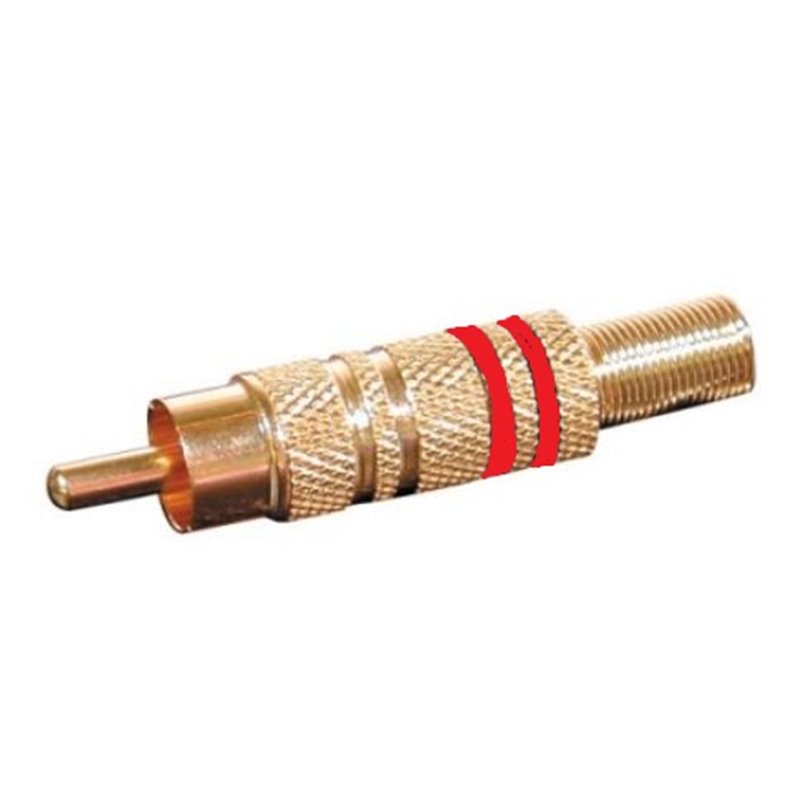 SPINA RCA DORATA ROSSA IN METALLO
