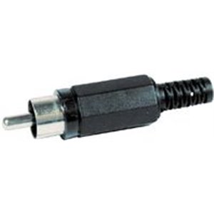 SPINA RCA CON CODOLO NERA IN PLASTICA
