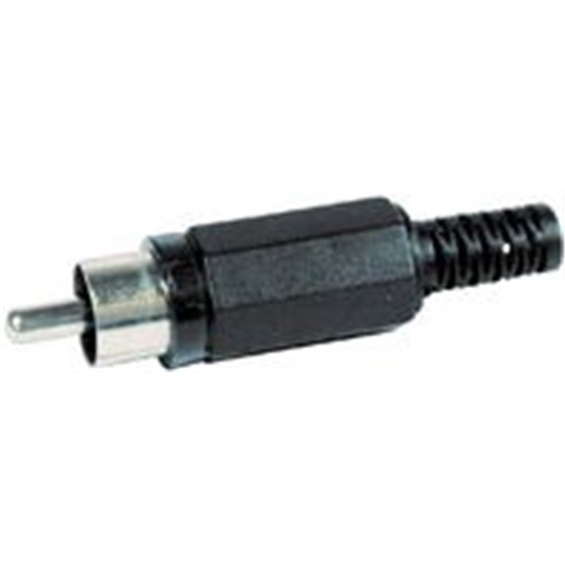 SPINA RCA CON CODOLO NERA IN PLASTICA