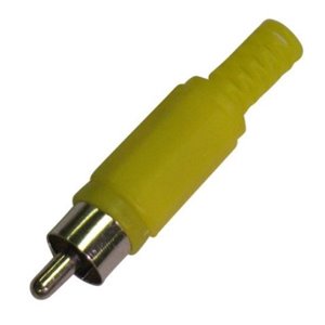 SPINA RCA CON CODOLO GIALLA IN PLASTICA