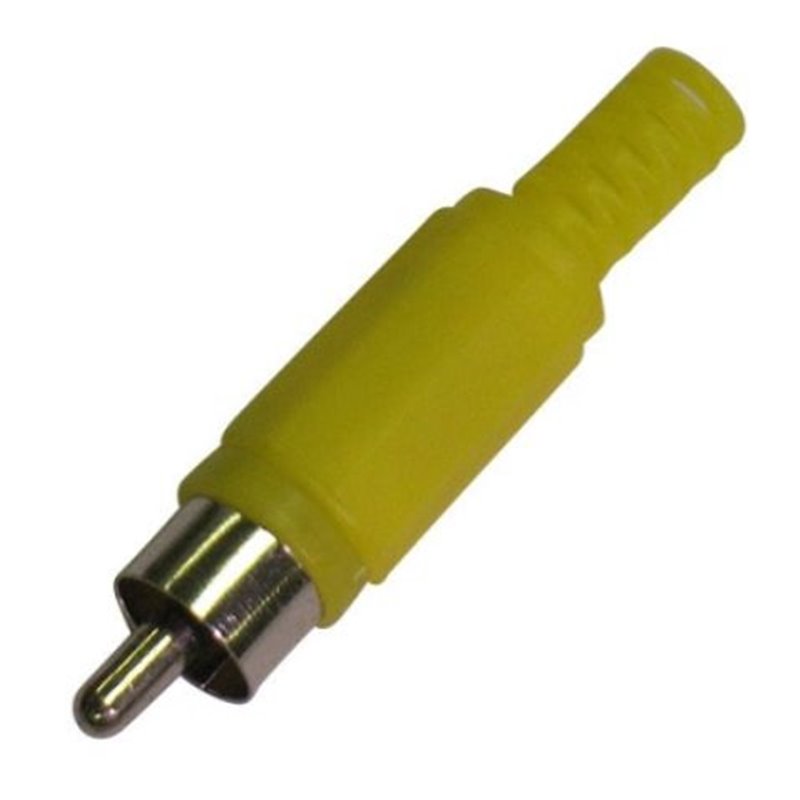 SPINA RCA CON CODOLO GIALLA IN PLASTICA