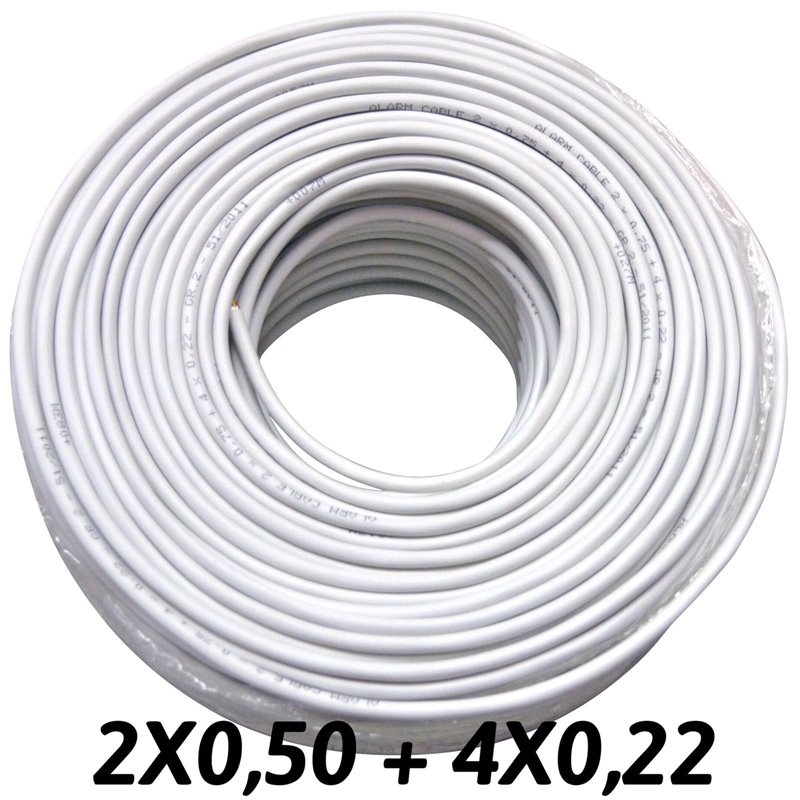 Cavo allarme 2x0,50 + 4x0,22 CCA